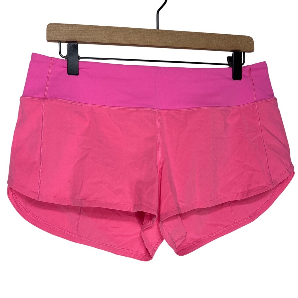 Lululemon Speed Up Lined Running Shorts Pink Women's Size 8 Reg